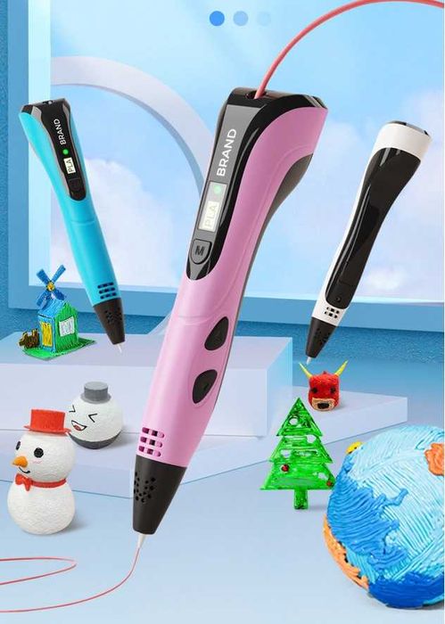 Caneta 3D nova versão + acessórios + 50m PLA - Entrega imediata