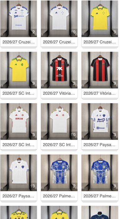 Vendo camisas de futebol