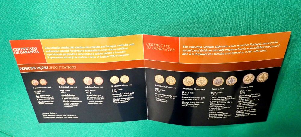 Moedas Euro Série Anual INCM ano 2007 Prata Proof