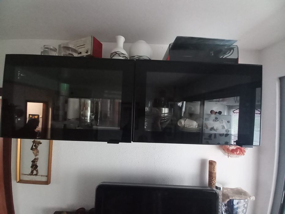 Módulos ikea portas em vidro