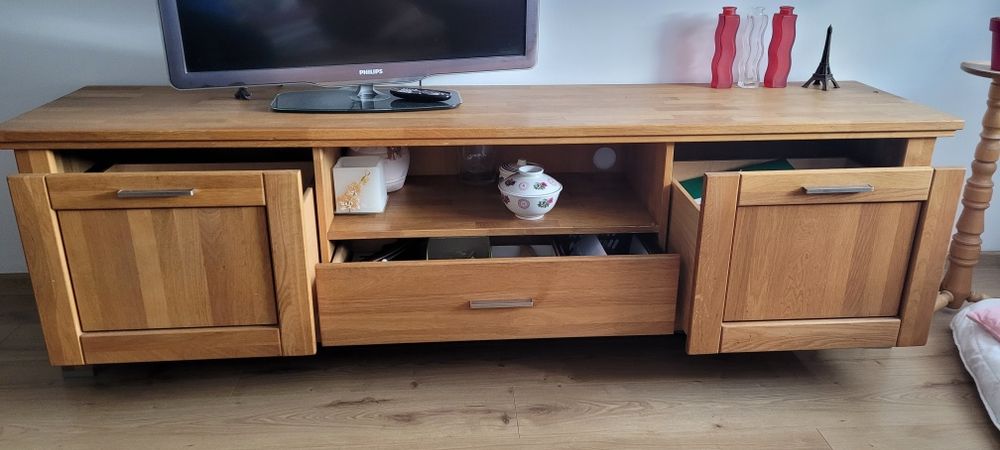 Komoda dębowa pod telewizor