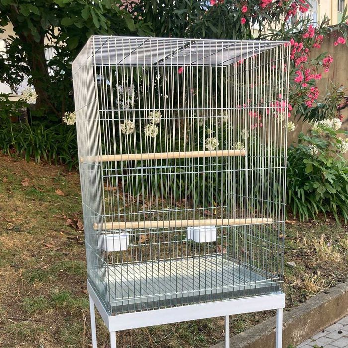 NOVO - Gaiola ZINCADA Rectangular de 80cm para PAPAGAIO