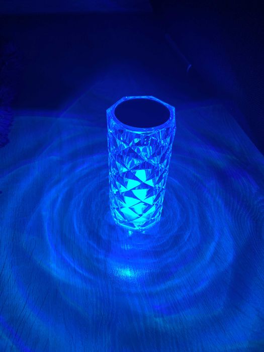 Lampka Kryształowa Róża LED Lampa Diamentowa Nocna Dotykowa + Pilot