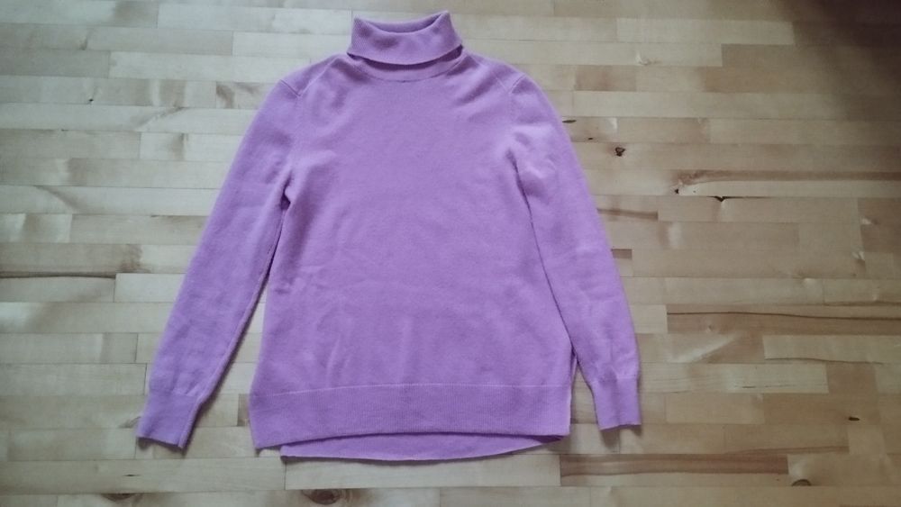 Sweter golf wełna kaszmir Massimo Dutti 36 S róż