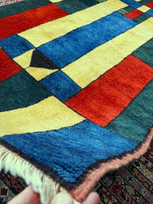 Ręcznie tkany, wełniany, turecki dywan, lata 70, vintage