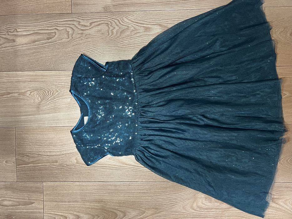 Святкова сукня блискуча зелена 2-3 роки 98 см