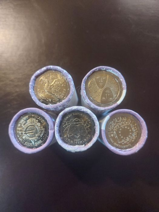 Rolos de 25 Moedas 2€ Comemorativas UNC