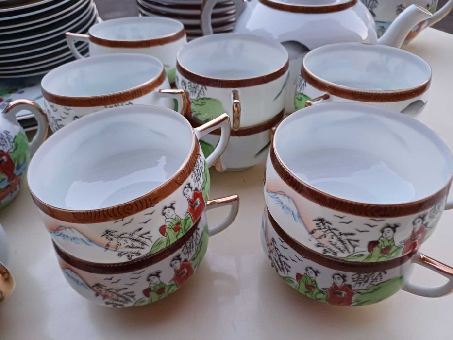 Serviço de Chá e bolo, Porcelana Fina Chinesa-48 peças