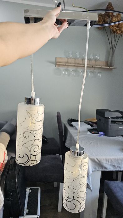 Lampa podwójna wiszaca kuchnia salon