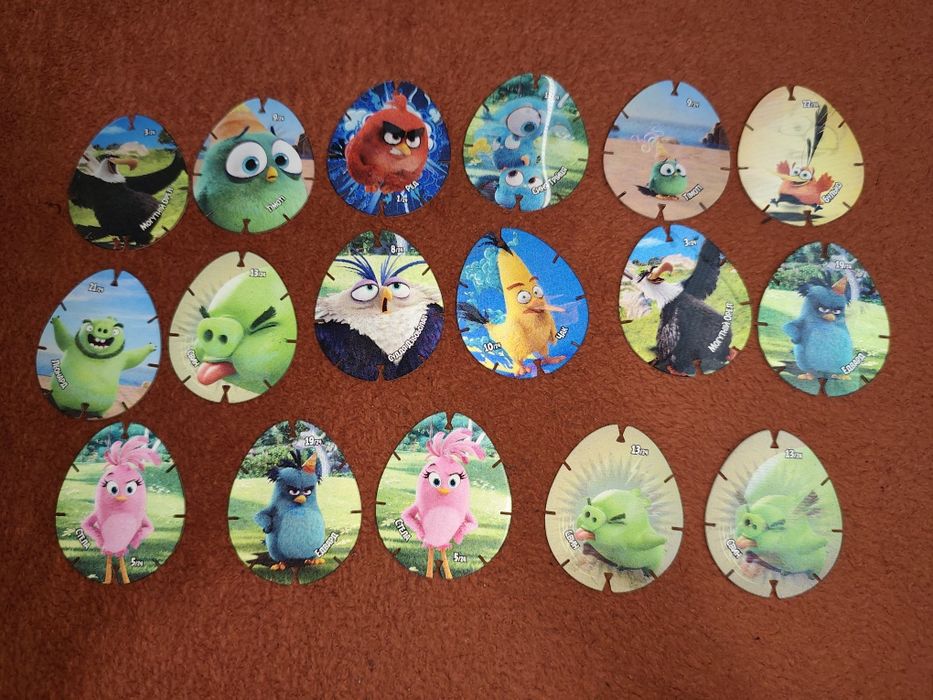 Карточки в формі яйця angry birds