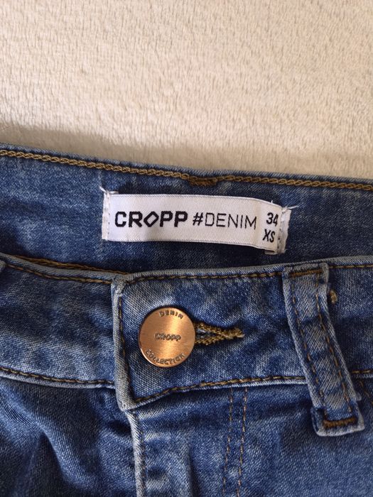 Jeansy rurki z dziurami CROPP rozmiar XS