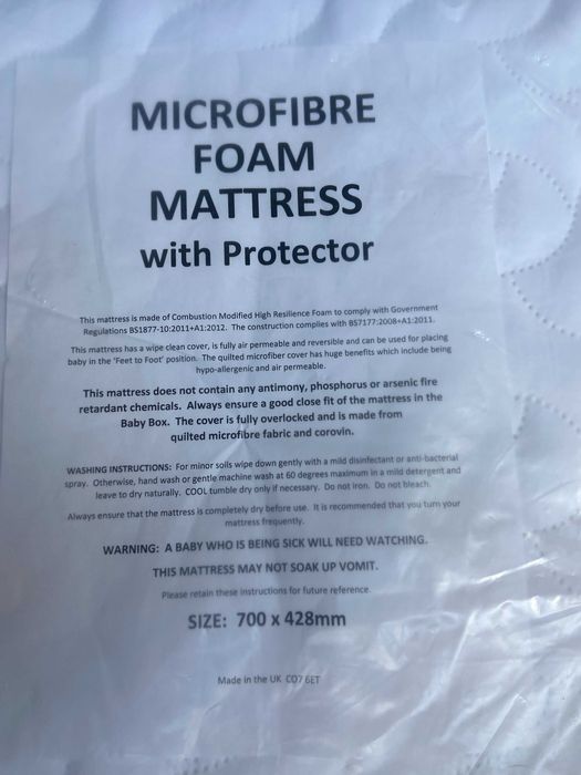 Матрас в коляску, на пеленальный столик, в роддом размер 70 на 43 см.