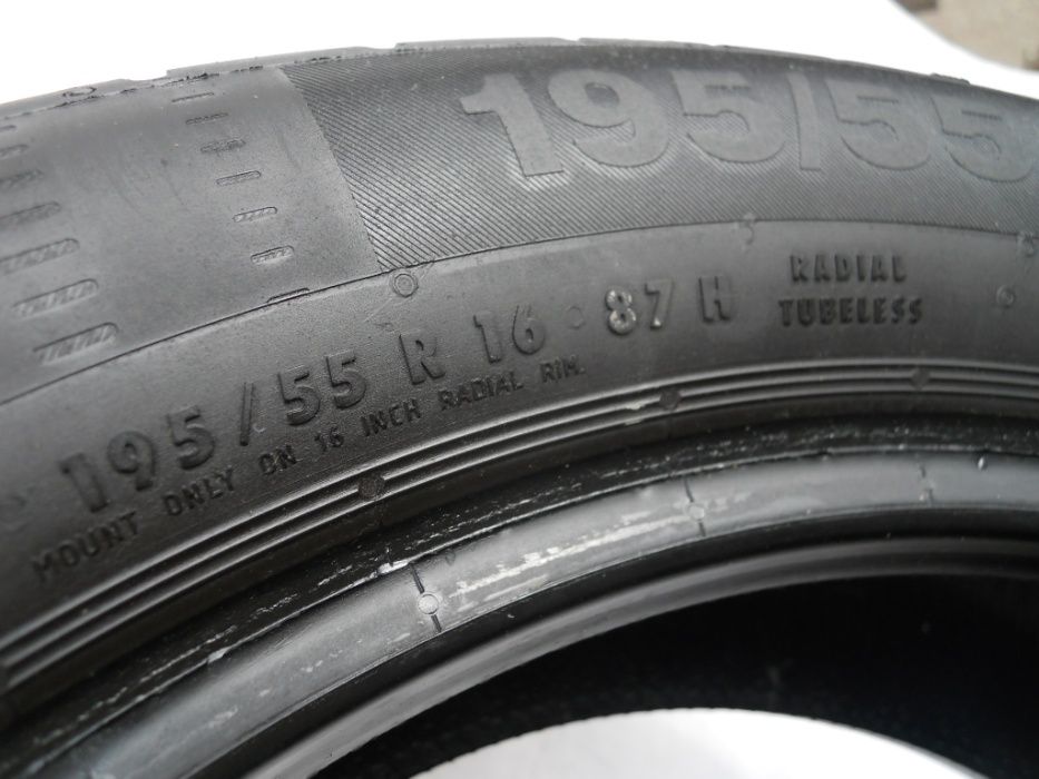 2x ŁADNE opony letnie CONTINENTAL 195/55 R16 87H (2x7mm)