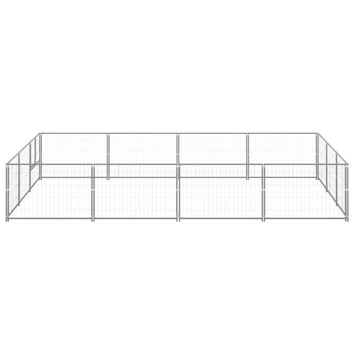 Vidaxl Kojec Dla Psa, Srebrny, 12 M², Stalowy
