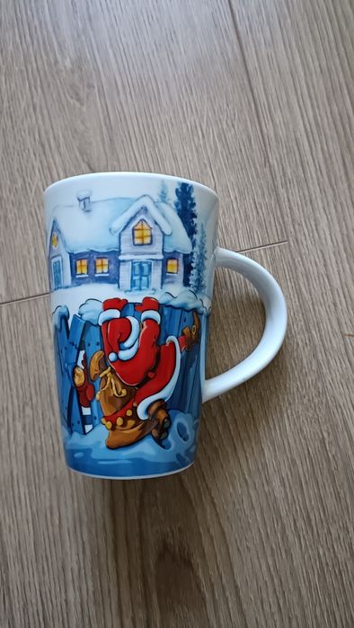 Kubek wysoki świąteczny święty mikołaj