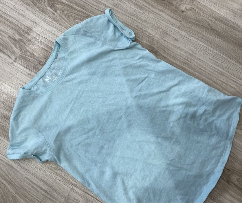 Pastelowa turkusowa bluzka fishbone s-m bawełna