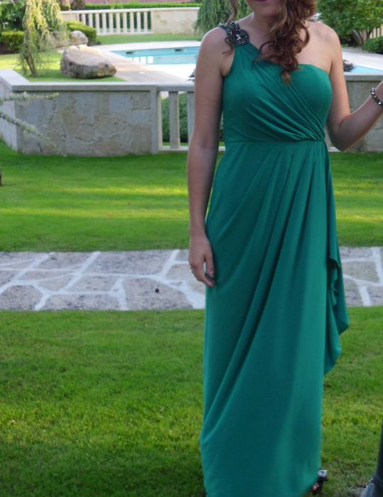 Vestido verde de cerimónia