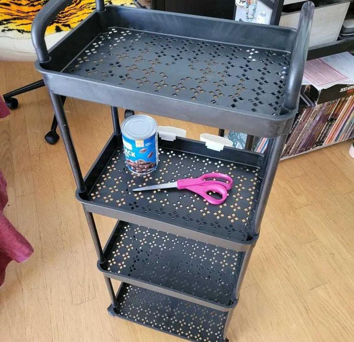 Многофункциональная тележка с полками на колёсах – бытовой органайзер