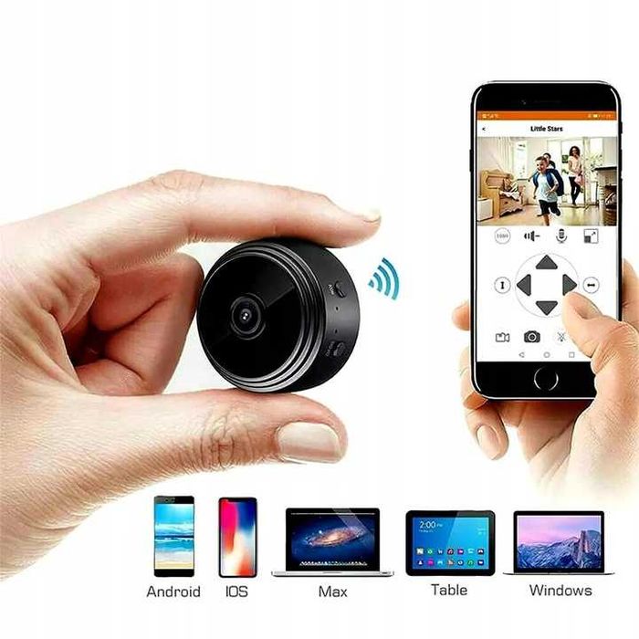 NOWA Mini kamera bezprzewodowa szpiegowska WiFi detekcja ruchu kamerka