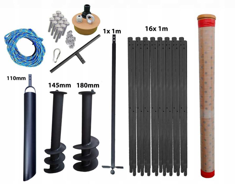 Wiertnica Ręczna 17m Zestaw Narzędzi Ręcznych Do Studni Szlamówka Filt