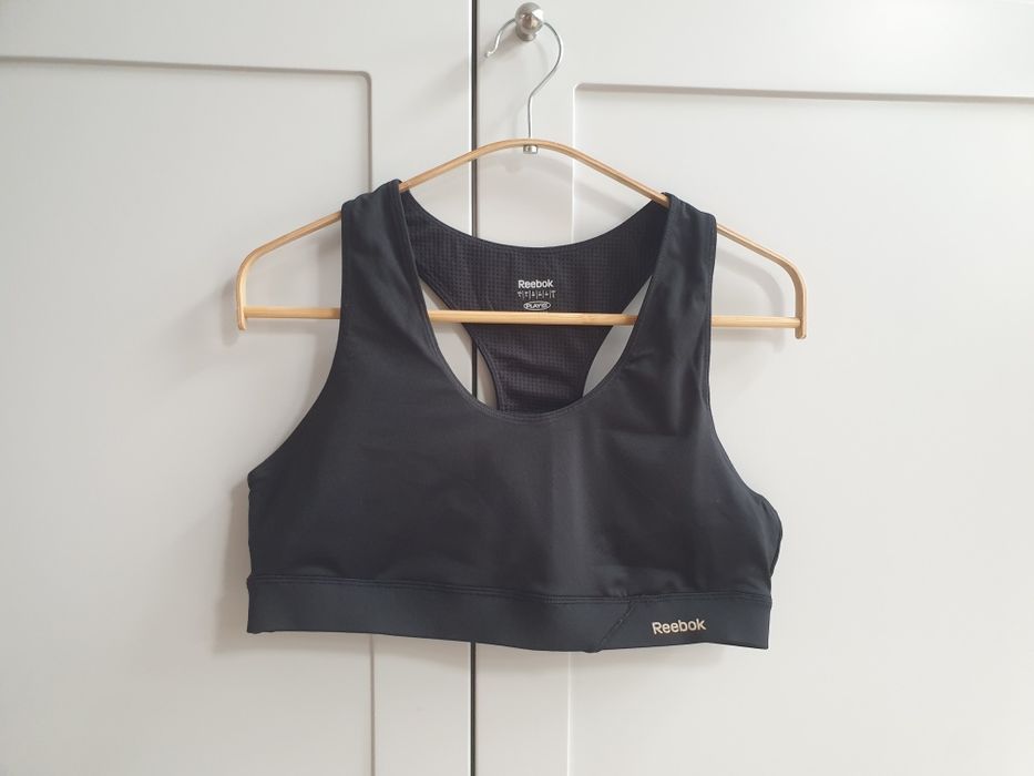 Czarny sportowy stanik Reebok 40 koszulka krótka