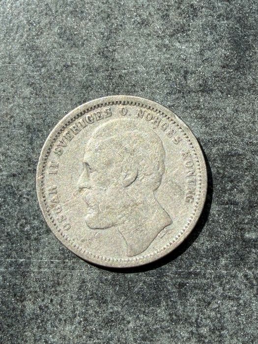 1 korona 1875 r. Szwecja srebro Oskar II