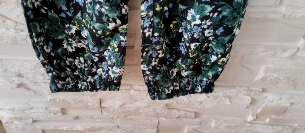 Spodnie damskie haremki w kwiaty M/38 shosho