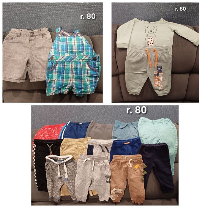 Ubrania dla chłopca rozmiar 80