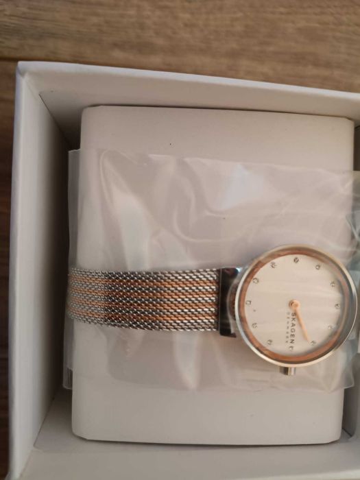 Zegarek Damski Skagen Freja Kryształki Pudełko mesh