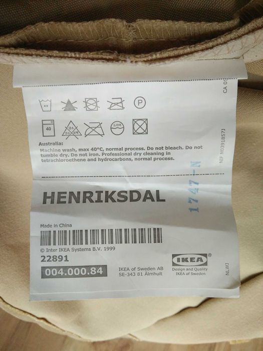 3 pokrowce Henriksdal oryginalne Ikea na wysokie krzesła