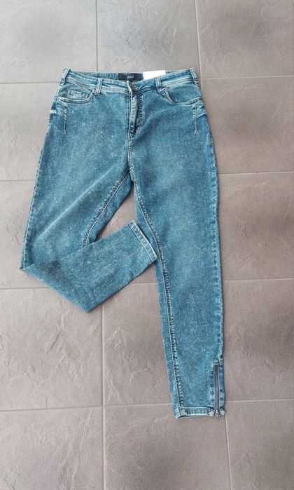 Spodnie jeansowe rurki skinny nogawki zamki XL 42 Zizzi Nowe