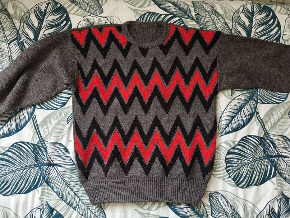 Klasyczny Sweter Męski Wzorzysty