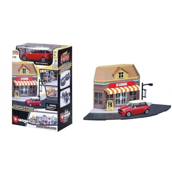 Street Fire Bburago City Kiosk Store 1:43 BBURAGO pudełko,219x145 mm