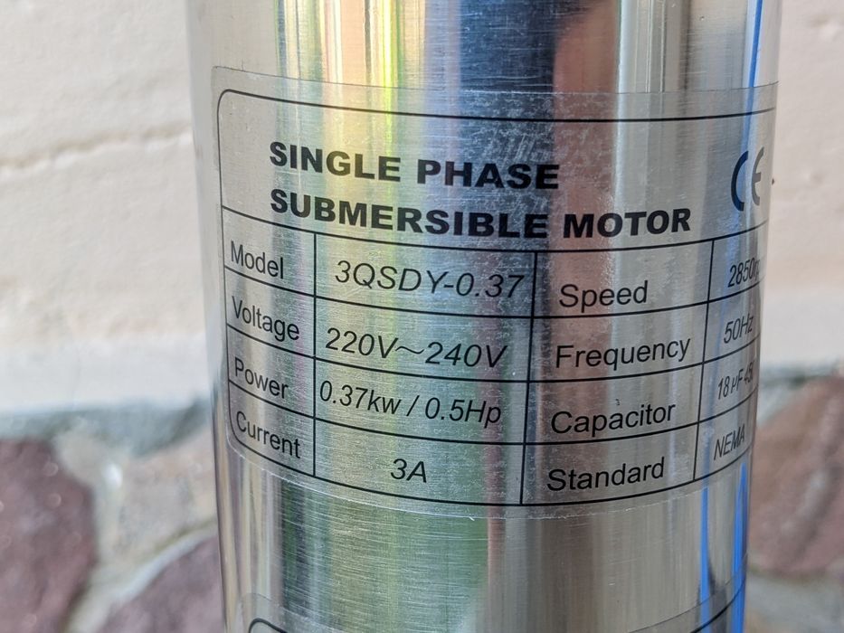 3QSD 115-0.37 центробіжний насос для поливу і водопостачання
