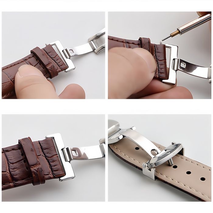 Застежка бабочка для наручных часов. Застібка метелик, ремешок.