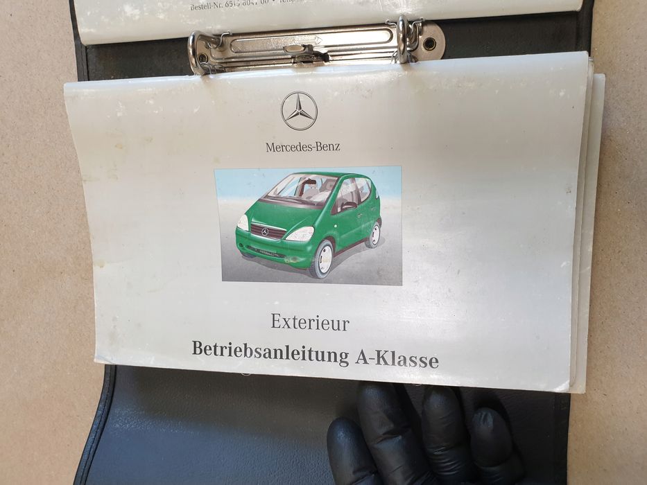 instrukcja obsługi książka etui mercedes a w168 język niemiecki