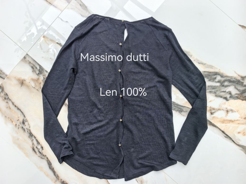 Massimo dutti bluza z 100% lnu