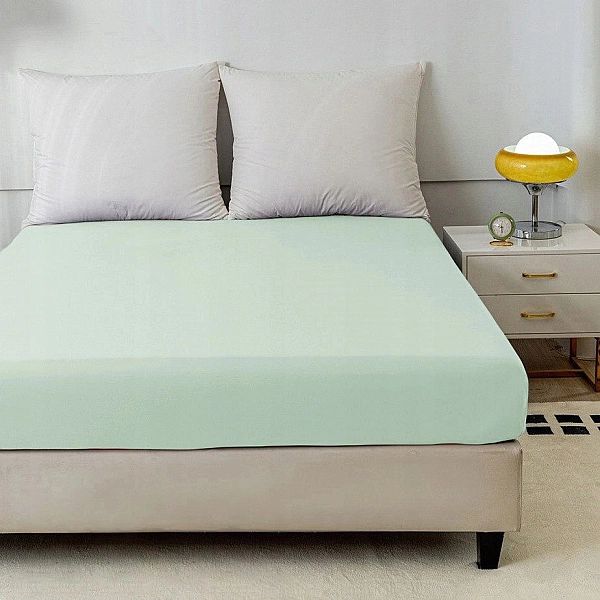 Prześcieradło 160x210 tradycyjne SATYNA BAWEŁNIANA Bolzano MIĘTOWE