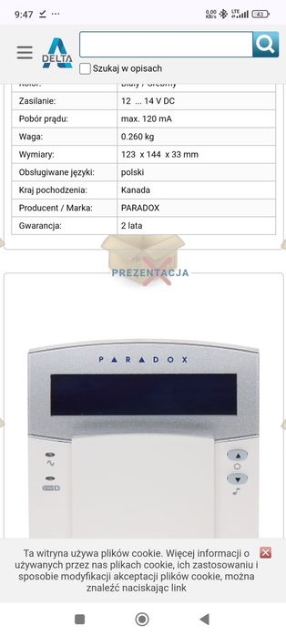 System alarmowy Paradox