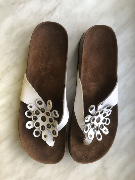Шкіряні ортопедичні шльопанці з анатомічною устілкой Birkenstock