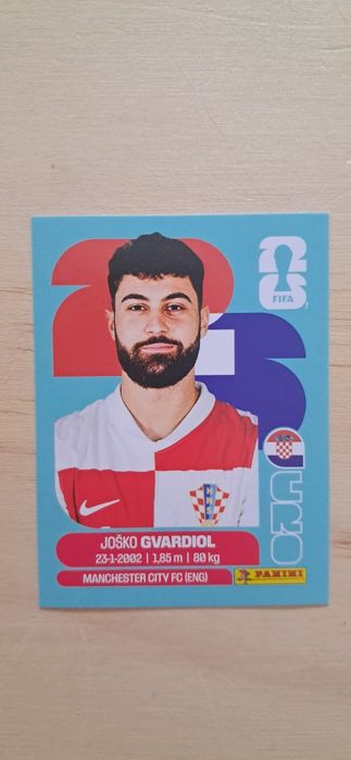 Cromo futebol de Gvardiol(Mundial 2026)da Panini