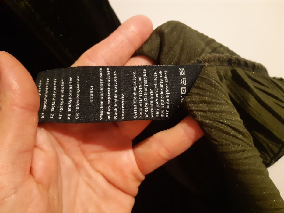 Sukienka welurowa czarno zielona XXL