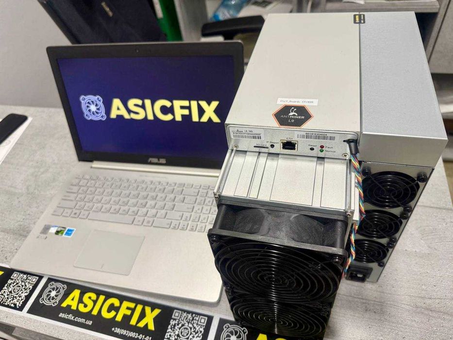 Asic Antminer Bitmain L7 9500Mh Прошиваємо на 10000Mh