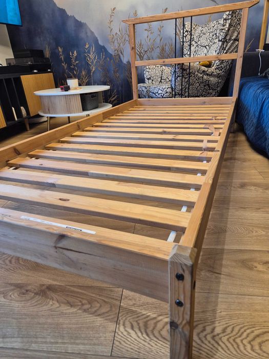 Łóżko drewniane IKEA 90x200 rama + stelaż