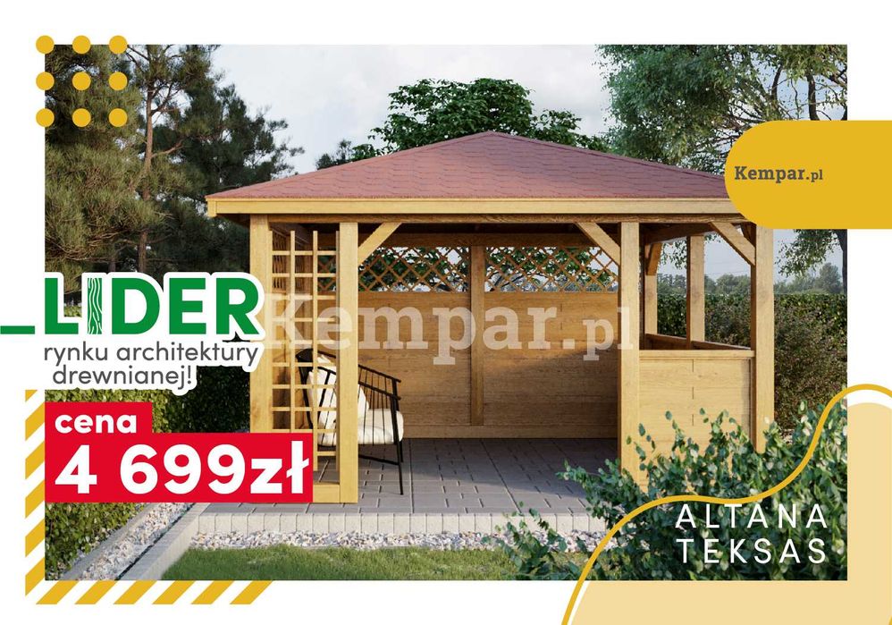 Altana Altanki Altanka ogrodowa drewniana TEKSAS