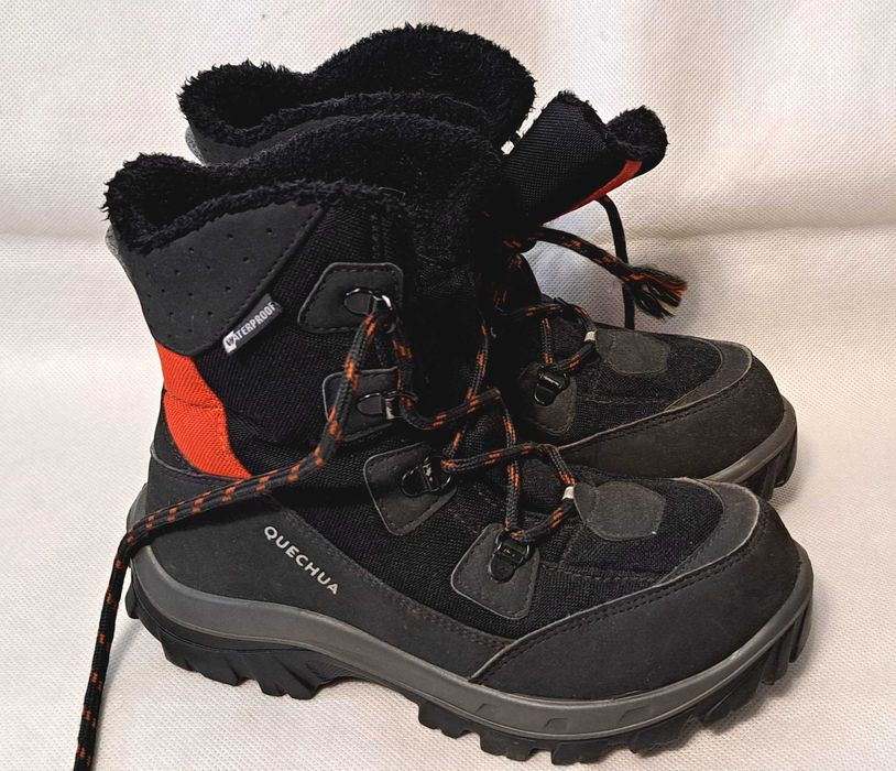 Quechua Dziecięce Buty Trekkingowe Śniegowce z Membraną 34 stan bdb