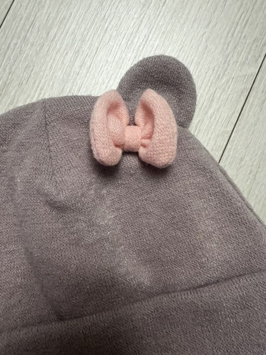 Зимова шапка на флісі, снуд, шарф  3-4 р (52 см) з вушками