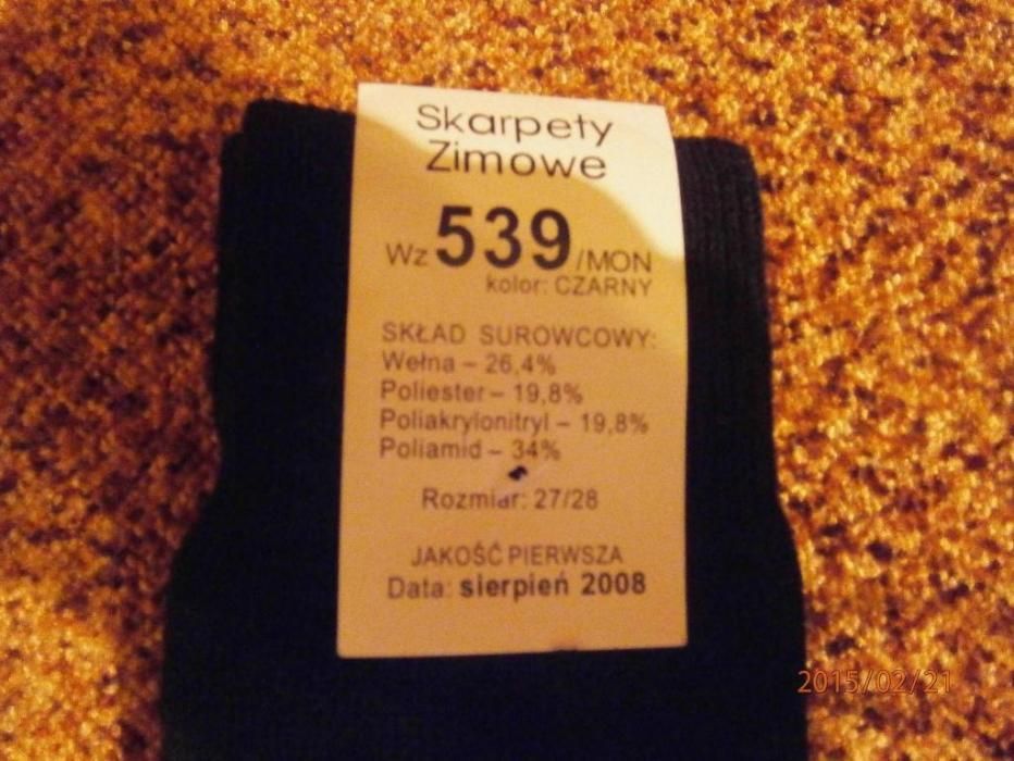 skarpety, skarpetki wojskowe, wełniane