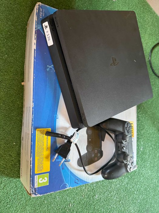 PS4 Slim Konsola PlayStation 4 SLIM + Oryginalny Pad + Kable + Oryginalny Karton | Gwarancja Warszawa