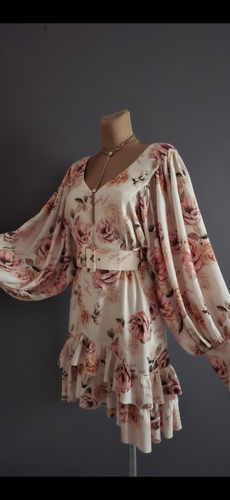 Sukienka zwiewna ekskluzywna Nina Basco rozmiar m